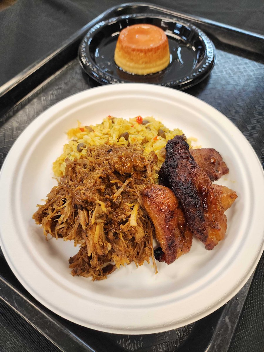 Pernil, arroz con gandules, plátanos maduros, and flan de queso: a hearty and nourishing dinner from last night’s community meal in New London – and all for $5. Thanks to all the <a href="/NLPSWhalers/">NLPS-United in Excellence!</a> who joined us!