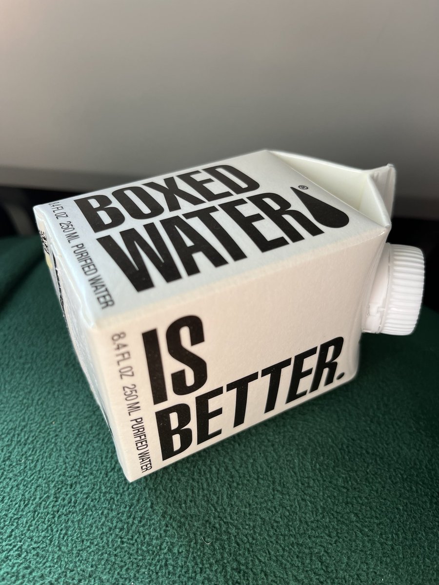 Boxed water is better!   #betterplanet