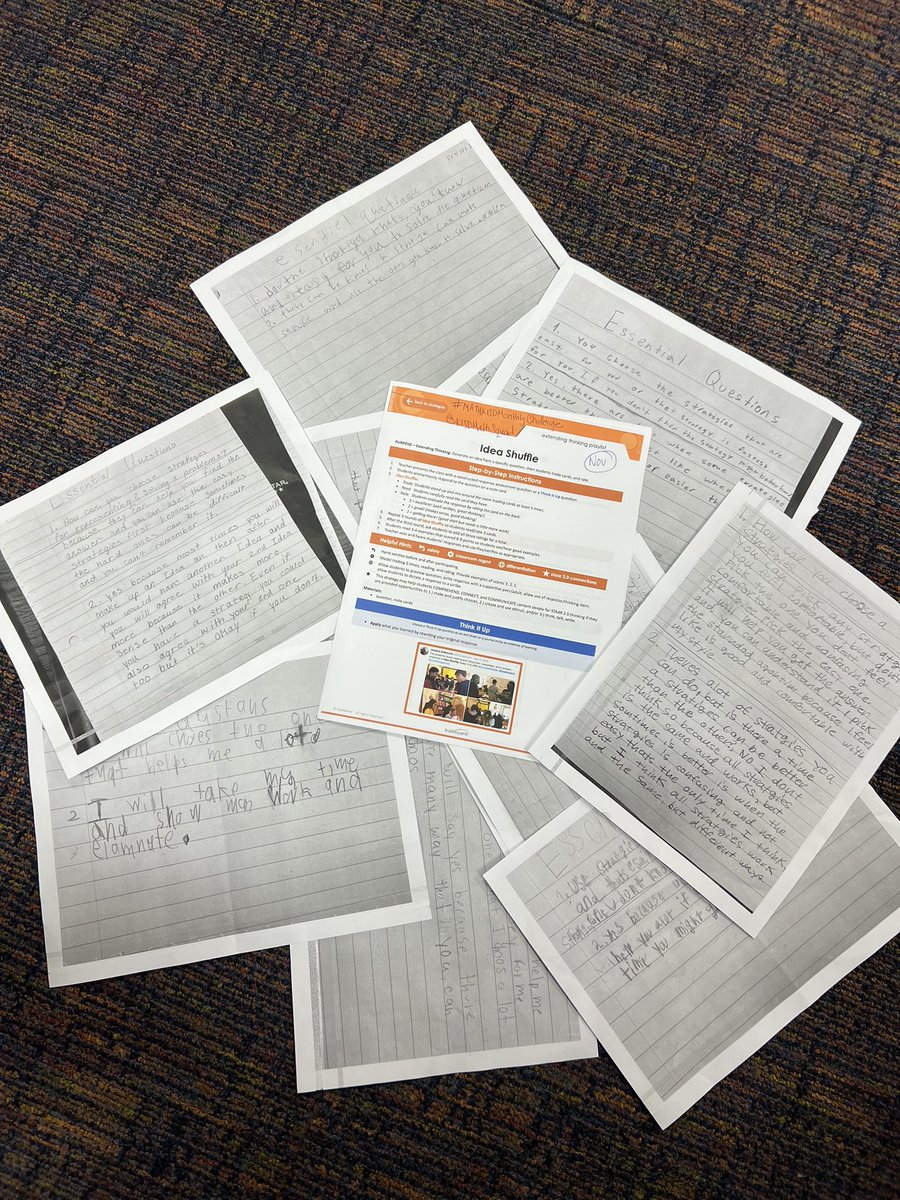 AmyThanhLay's tweet image. Cô Amy’s 4th graders tackling this @lead4ward strategy: Idea Shuffle for the Nov #MathKISDMonthlyChallenge like it’s nothing! They had fun mixing, trading, and rating! @KISDMathSquad @ParkviewKISD
