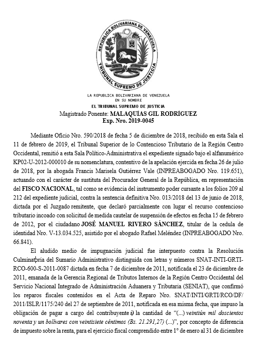 azevedopaixao's tweet photo. Nva. Sentencia TSJ SPA N°634 fecha #01Nov2022 reafirma que base imponible para cálculo de #ISLR de trabajador bajo de relación de dependencia debe realizarse sobre el salario normal, sin incluir remuneraciones que carezcan de carácter regular y permanente.
https://t.co/BM3CvnEeGu https://t.co/PsccsBZ8GK