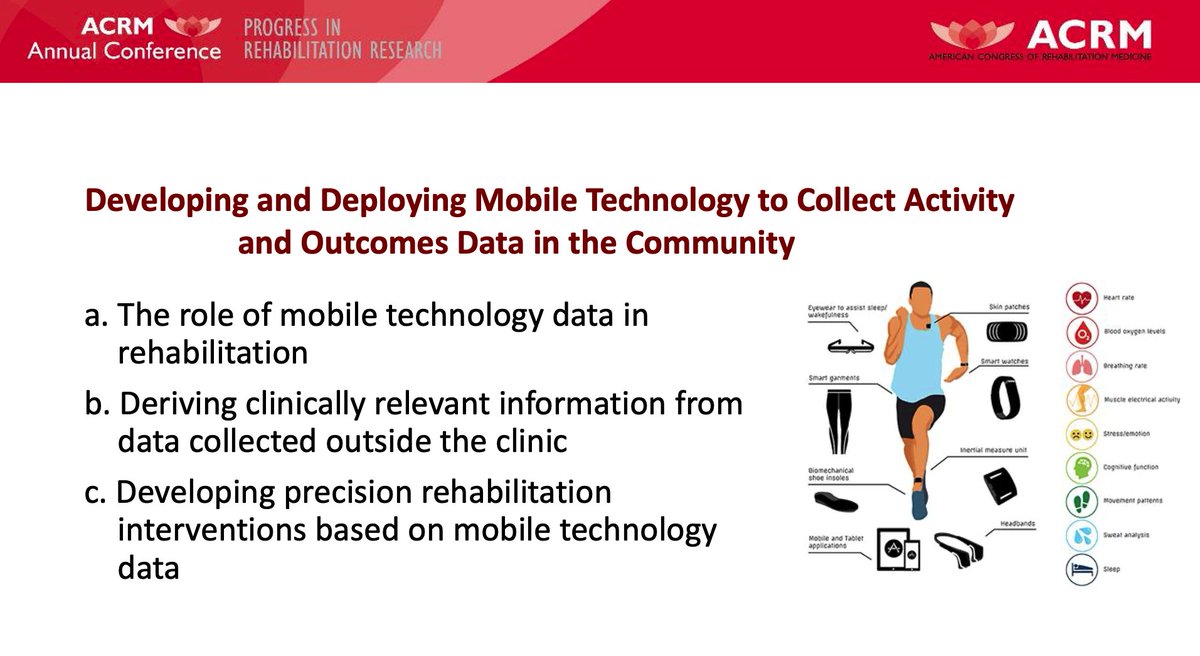 Advancements in wearable sensor technologies expand our capacity to remotely monitor activity &amp; physiology. Drs. Deborah Backus, Brad Willingham &amp; George Collier discuss how wearables may expand clinical evaluation into remote settings. #ACRM2022 <a href="/DrBackus/">DrBackus</a> <a href="/MitoEnergetics/">bradwillingham</a>