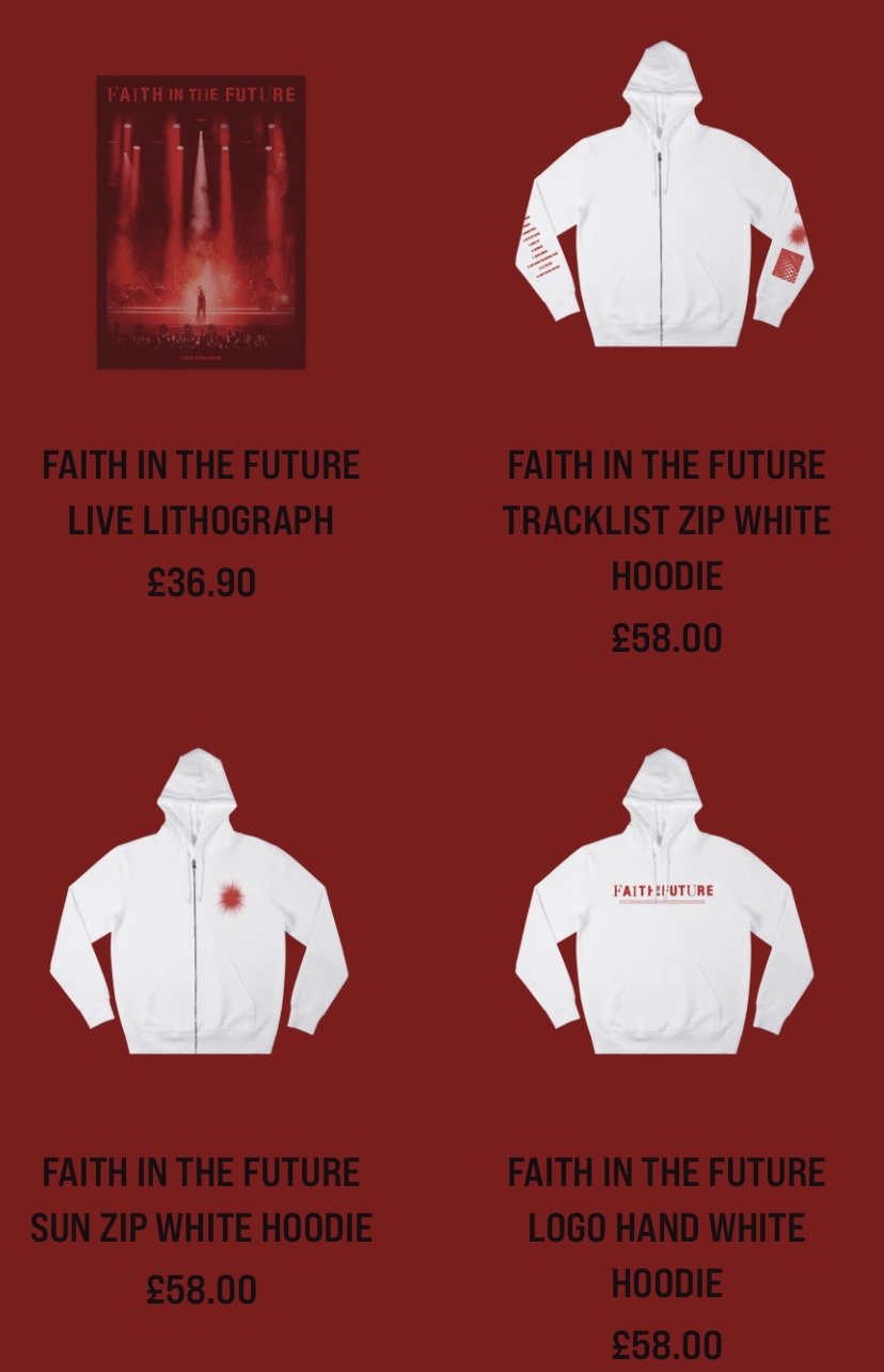 faith in the future louis tomlinson merch