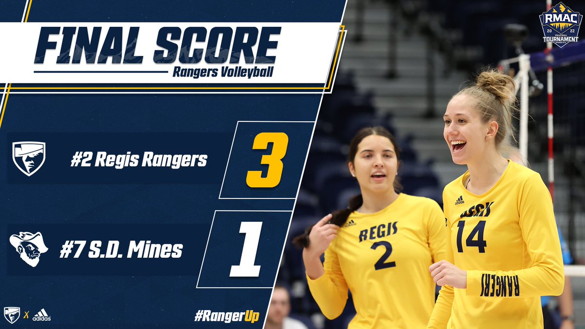 VB | First step✅

<a href="/RegisVolleyball/">Regis University Volleyball</a> knocks off South Dakota Mines in the RMAC quarterfinals, advance to tomorrow's semi-final at 5:30 p.m. inside Auraria Event Center! #RangerUp