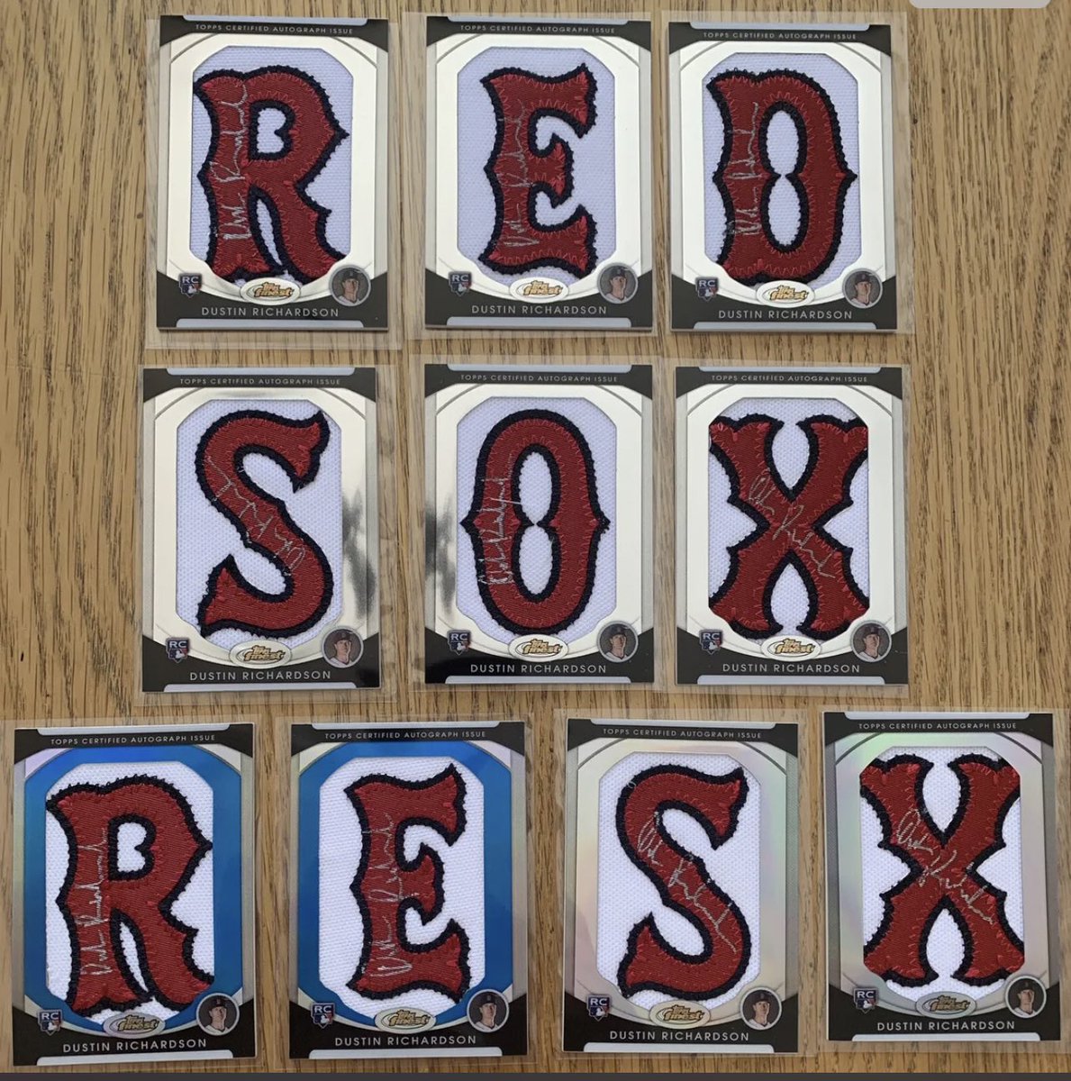 Anyone have 2010 or 2011 Topps Finest letters? Working on a project for the little guy. Need the following letters

Lx2
Ex3
Wx1
Kx1
Ax1
Nx1

RTs appreciated

<a href="/sports_sell/">@SPORTS_SΞLL</a> <a href="/CardPurchaser/">Card Purchaser</a> <a href="/MDRANSOM1/">Ransom Cards</a> <a href="/84baseballcards/">84Cards • Daily Team B/S/T</a> <a href="/HobbyRetweet_/">Hobby Retweet</a> <a href="/employee84/">Employee #84 🥁</a>