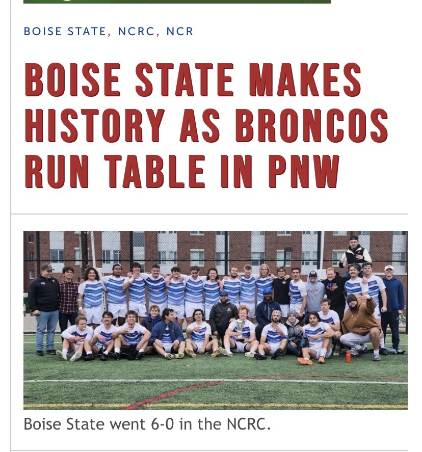 BoiseStateRugby's tweet photo. Check out @goffrugbyreport article about our season this fall! https://t.co/LybL9uplsJ