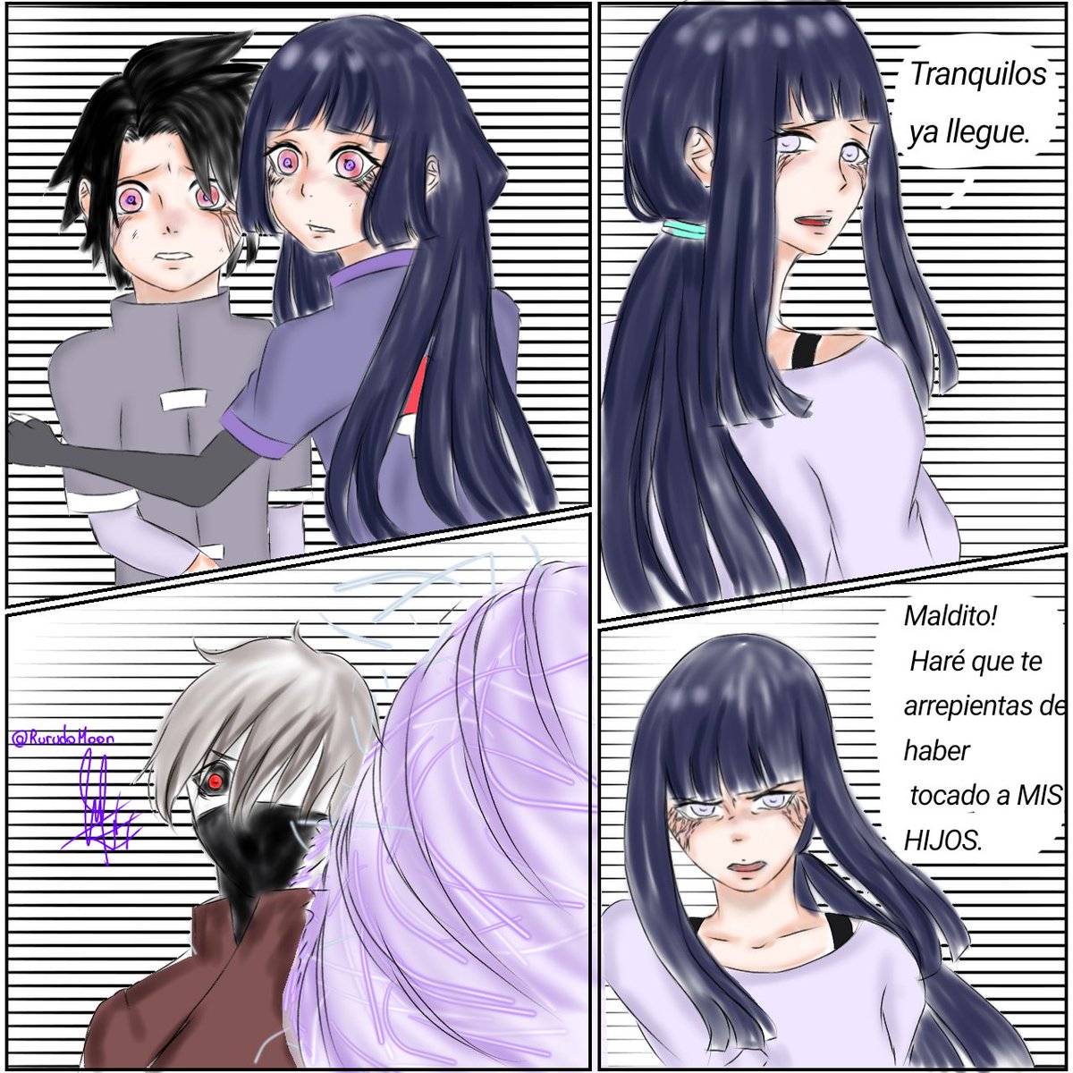RurudoMoon's tweet photo. Bueno aquí van dos dibujos.
Hinata salvando a sus hijos, y la otra escena es Sasuke llegando de una misión y es recibo por su hermosa hija Hana.
#sasuhina #sasukexhinata
#HinataHyuuga https://t.co/H0agjKDkHr