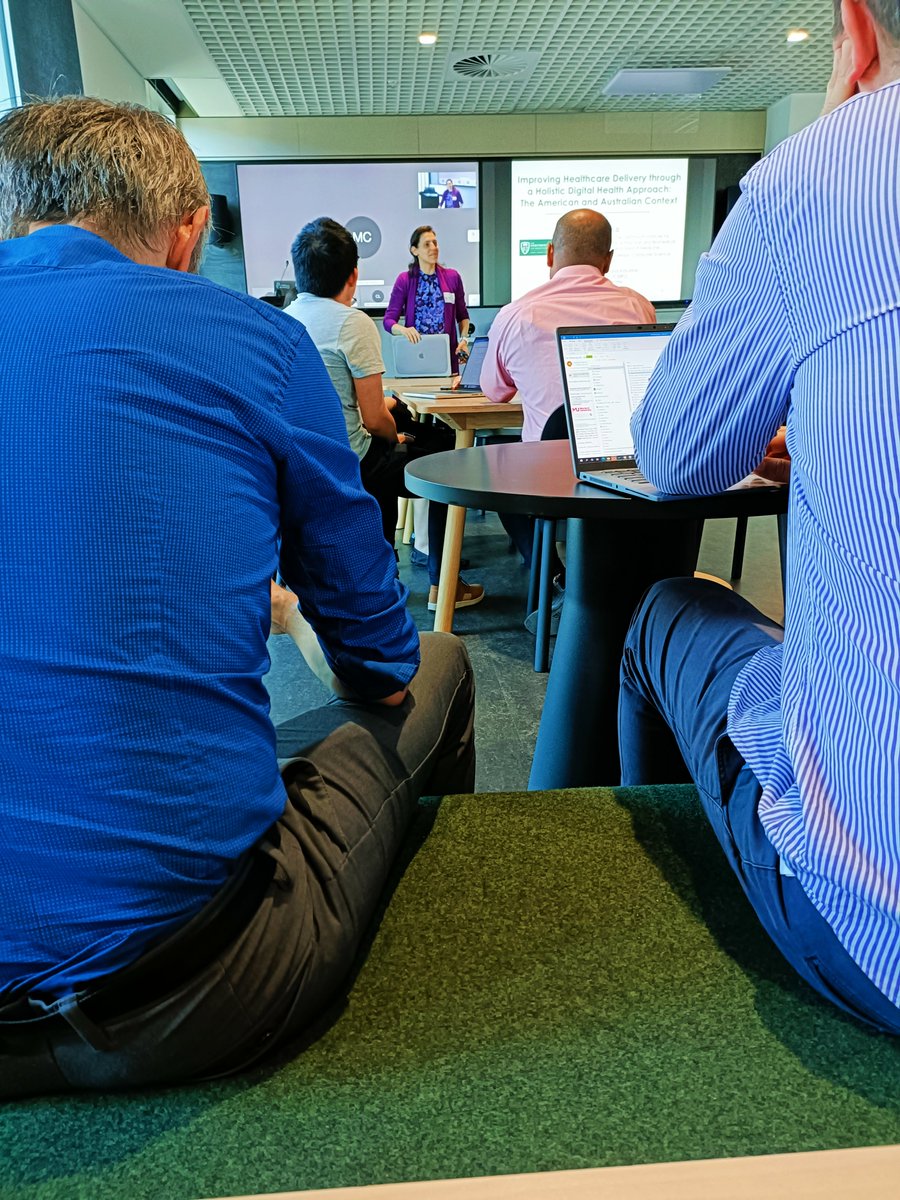 ehealthresearch's tweet photo. Always focussed on improving the health of Australians, today we heard from A/Prof Inas Khayal from the Dartmouth Institute about how #digital platforms represent a key to integrating siloed chronic healthcare.
#healthsystems #medical https://t.co/4HZE0bqeFR