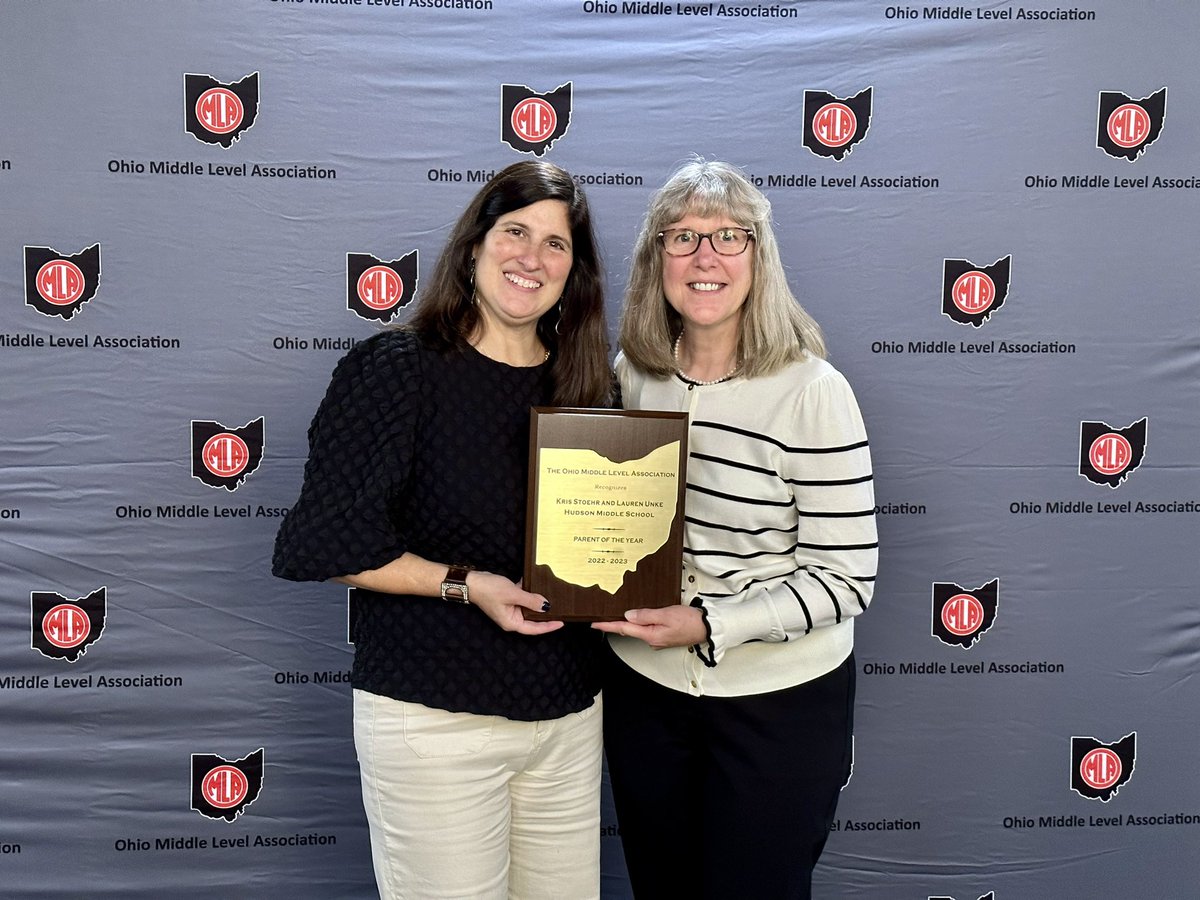 DrKimCockley's tweet photo. Congratulations to Ohio Parents of the Year, Lauren Unke and Kris Stoehr! And congratulations to Colleen Gawne for receiving a Regional Award for outstanding staff member! We are so grateful for you!! #omla2022 @hudsonohschools https://t.co/7Y4NVzWlfb