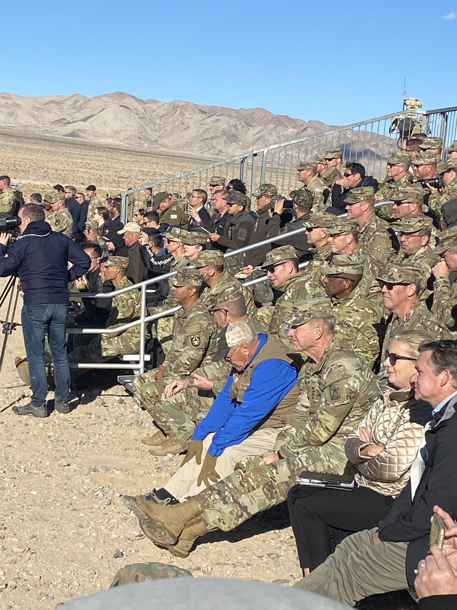 BritishArmyUSA's tweet photo. Is it ever a bad day in the desert? Superb day visiting #ProjectConvergence with #DCGS and @AlexChalkChelt #MinDP. @TheIronFist doing great things #sidebyside with @USArmy @armyfutures @NTC_UPDATE @NTCLead6 Our bilateral modernization journey is gathering pace! 😎@PeteLittleUSA https://t.co/wyJIoHFdZF