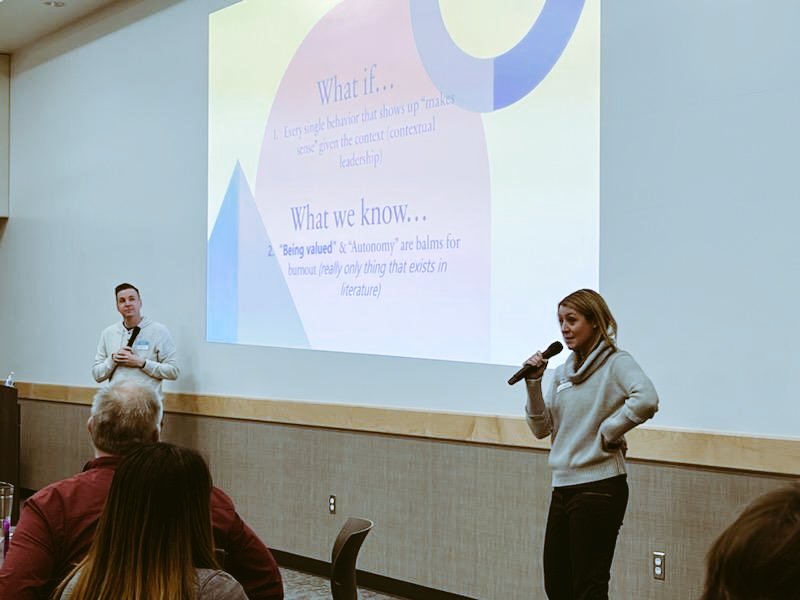 pcbhlife's tweet photo. Intraorganizational presentation on #EmployeeEngagement and #contextualleadership! We both realized this topic is right up there with the #contextualinterview (as in our favorite)! DM us if your org needs this topic!!! https://t.co/UDX87kW1TN