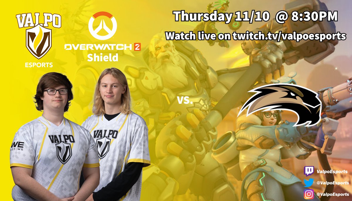 ValpoEsports's tweet photo. Capping off the night with the end of the @neccgames  Overwatch regular season. Our game vs @siueesports will be live in 30 minutes!
https://t.co/4pKppiOfbV https://t.co/YlLgqzQG90