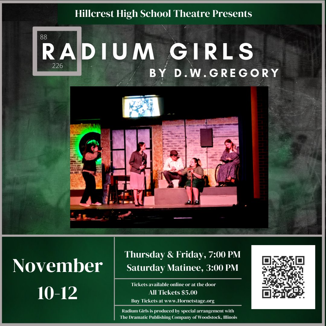 Night 1 of Radium Girls is in the books. 2 more chances to experience this compelling story. Tickets at hornetstage.org.
