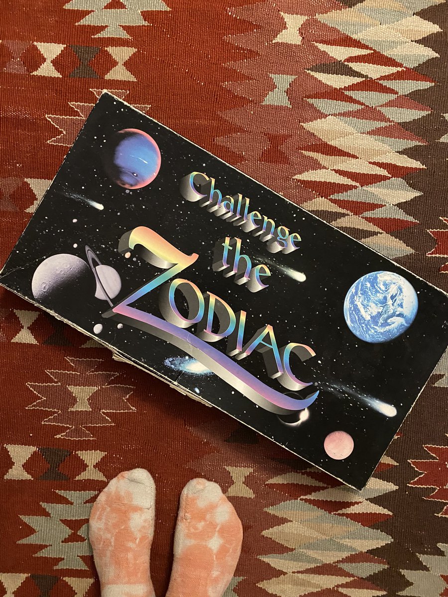 ItsKatSiddle's tweet photo. @CarriePoppyYES I’m staying at air BnB that came stocked vintage board games, including Kreskin’s ESP and Challenge the Zodiac https://t.co/Au8cE7Sclx