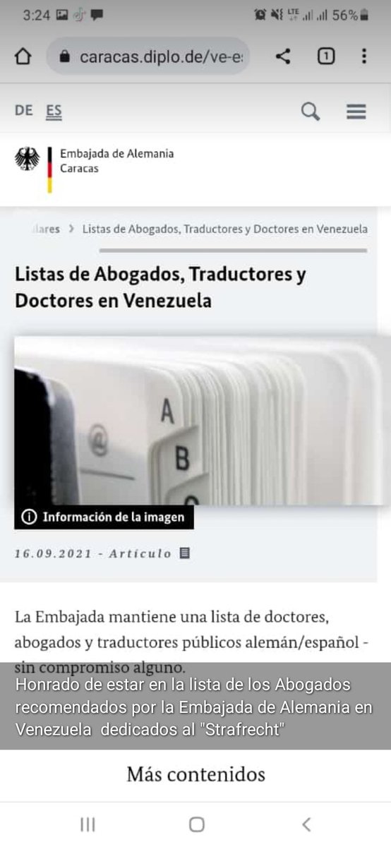 juanegaranton's tweet photo. Honrado por ser uno de los Abogados Penalistas  recomendados por la Embajada de Alemania en Venezuela. https://t.co/z7tQgWxvfK