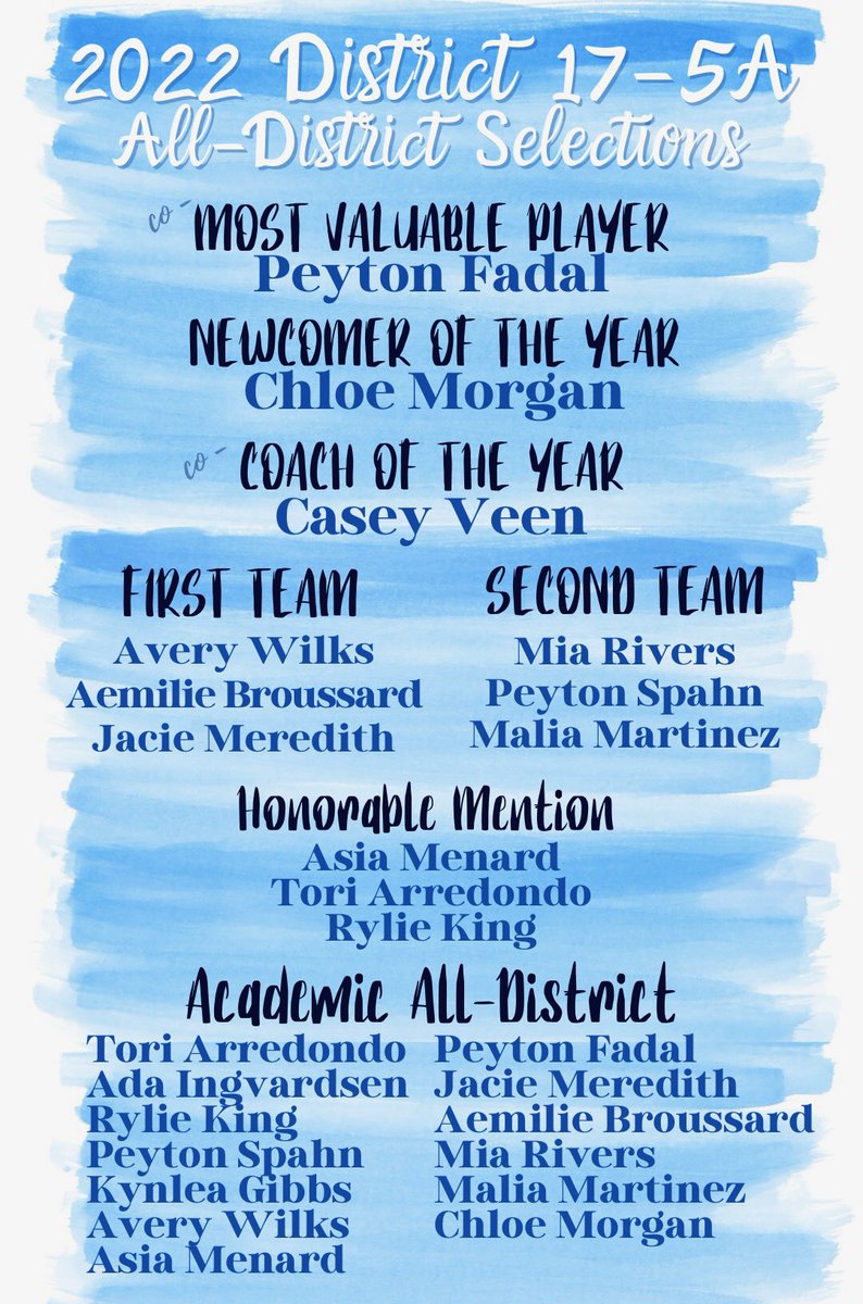 So proud of Avery &amp; her BH teammates! Avery ended the season leading the district in blocks &amp; broke two school records for most career blocks &amp; most blocks in a single season! To top it off over 300 kills for the season! #tallgirl7 <a href="/BarbersHillVB/">Barbers Hill Volleyball</a> <a href="/avery2023/">mariana freire</a>
