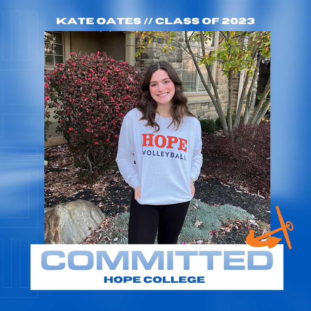 tselitevb's tweet photo. Congrats to 2023 L Kate Oates (Cincinnati Christian) for deciding to continue her academic and volleyball careers at Hope College. Good luck, Kate! https://t.co/RWbn1d38JC