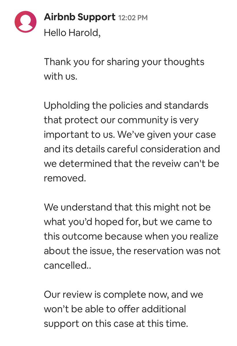 After hosting w/ quality service &amp; over 40 high reviews <a href="/AirbnbHelp/">Airbnb Help</a> let us know Trust &amp; Safety are not their concern. <a href="/Airbnb/">Airbnb</a> knew about the 3rd party booking, lies, misrepresentation of a service animal, foul comments made about me &amp; my wife; but did nothing! #Airbnb #Airbnbust