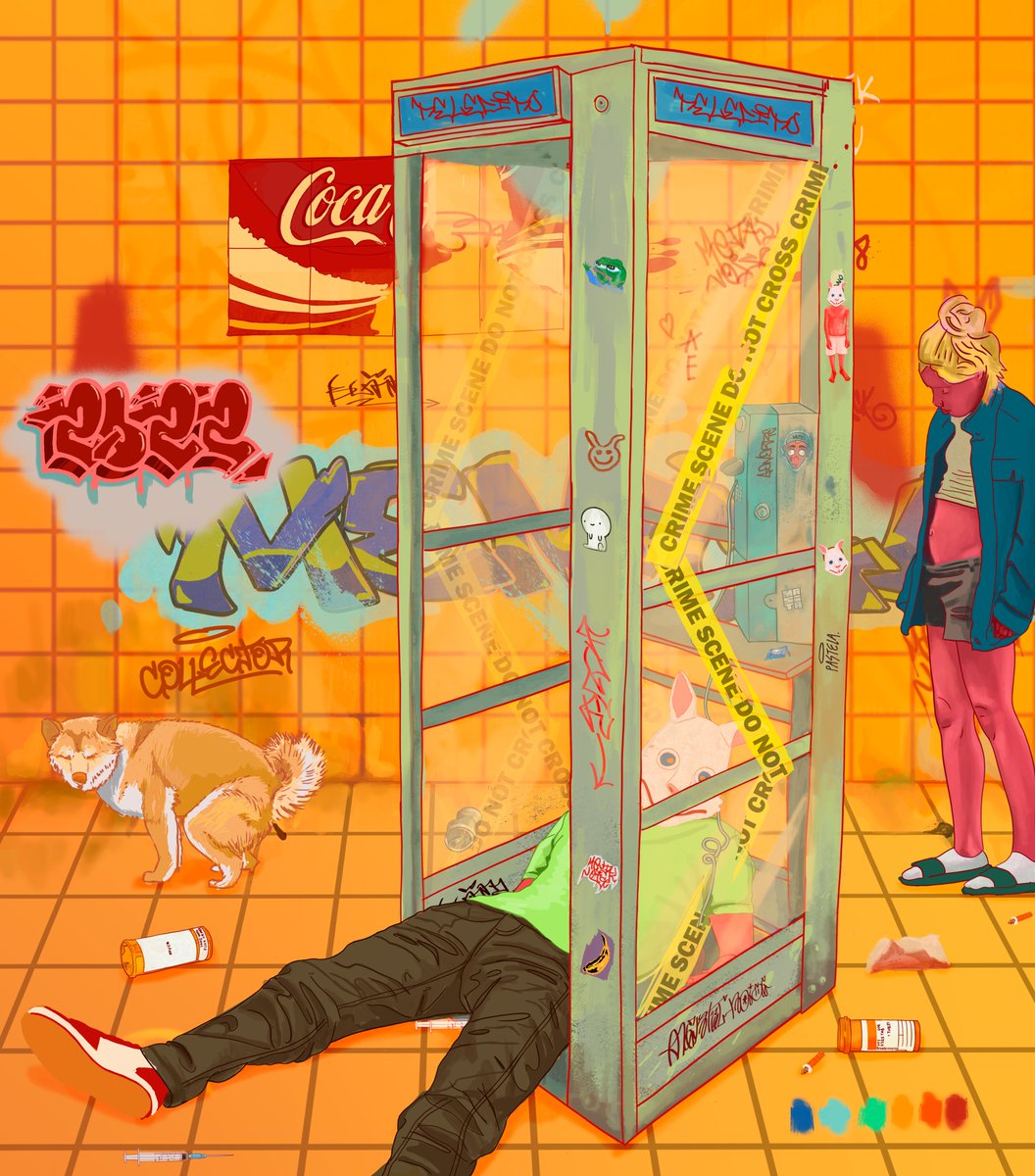 Fam GN🚨
Today was made the mint one of the pieces I made for @art2actofficial  called 'Oxy I'm here' from the series "Ordinary life becomes normal". 

happy to be part of this project and to finally be able to see the booths.👇

#a2a #NFTCommunity #nftart #NFTcollections