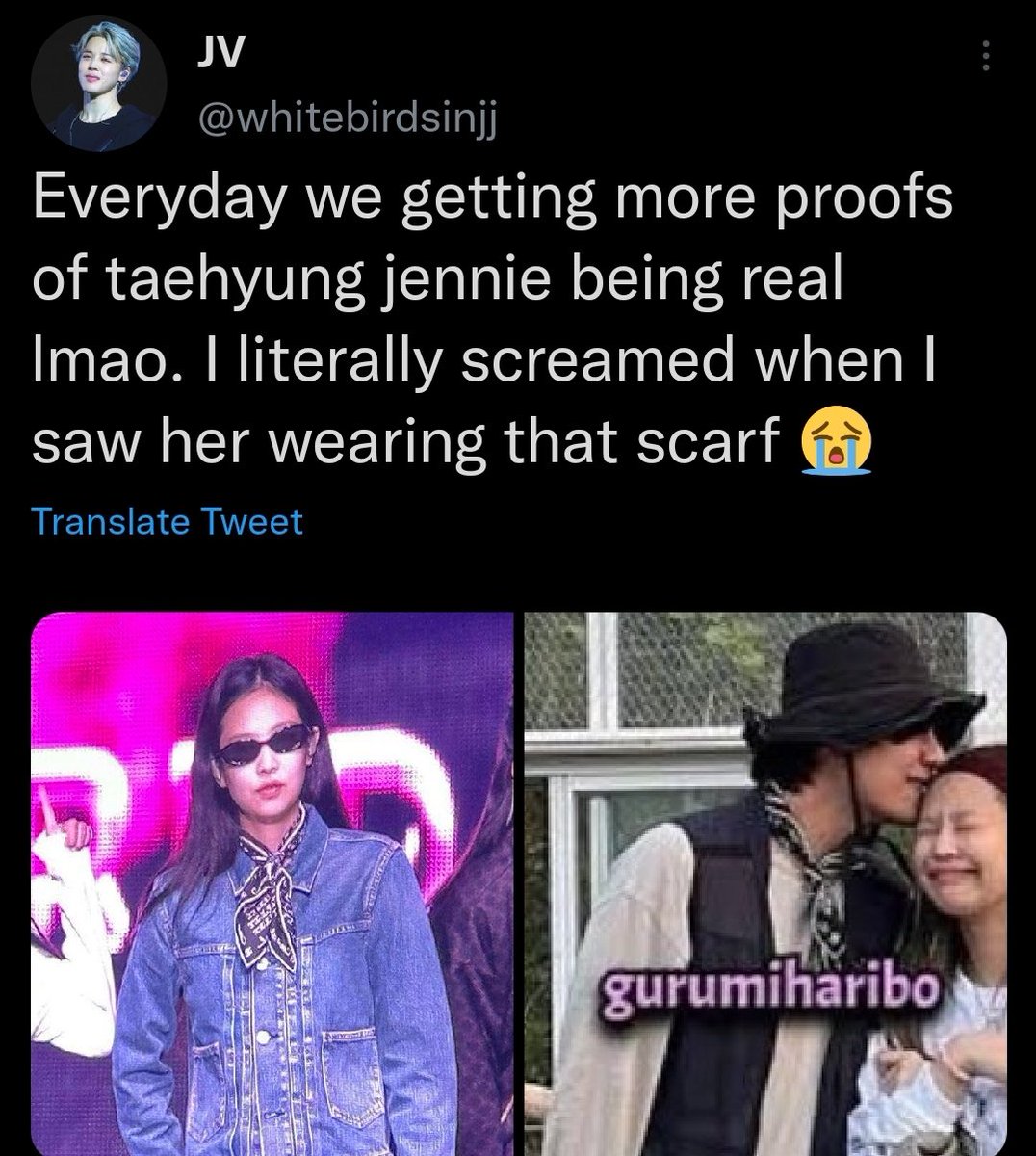 vantesvitch's tweet photo. And y'all still can't move on with that follow when Taehyung already said it was accident, but this? Jennie minding her own business? Once could be coincidence but 4 and 5 times? 🤡🤡 https://t.co/Y04ptlMnS0