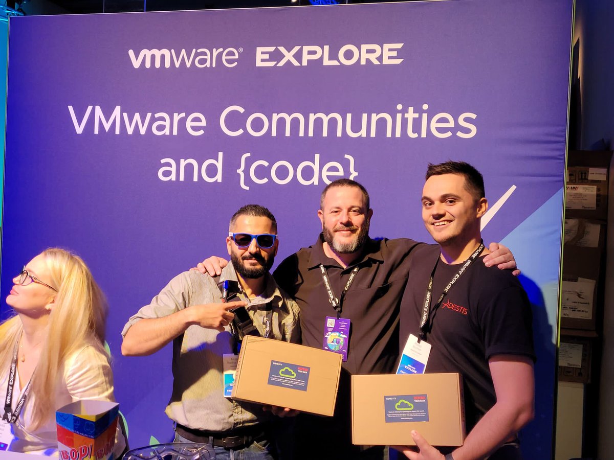 richter_mattis's tweet image. Many thanks to @VMwareExplore for the great Event in BCN and specially to @vExpert and @Cohesity to spent this awesome Intel nuc gift ✌🏼️

@MustafaRadha @JensSoeldner @ADESTIS_mb @Landau_Dominik @CorneliusJMay