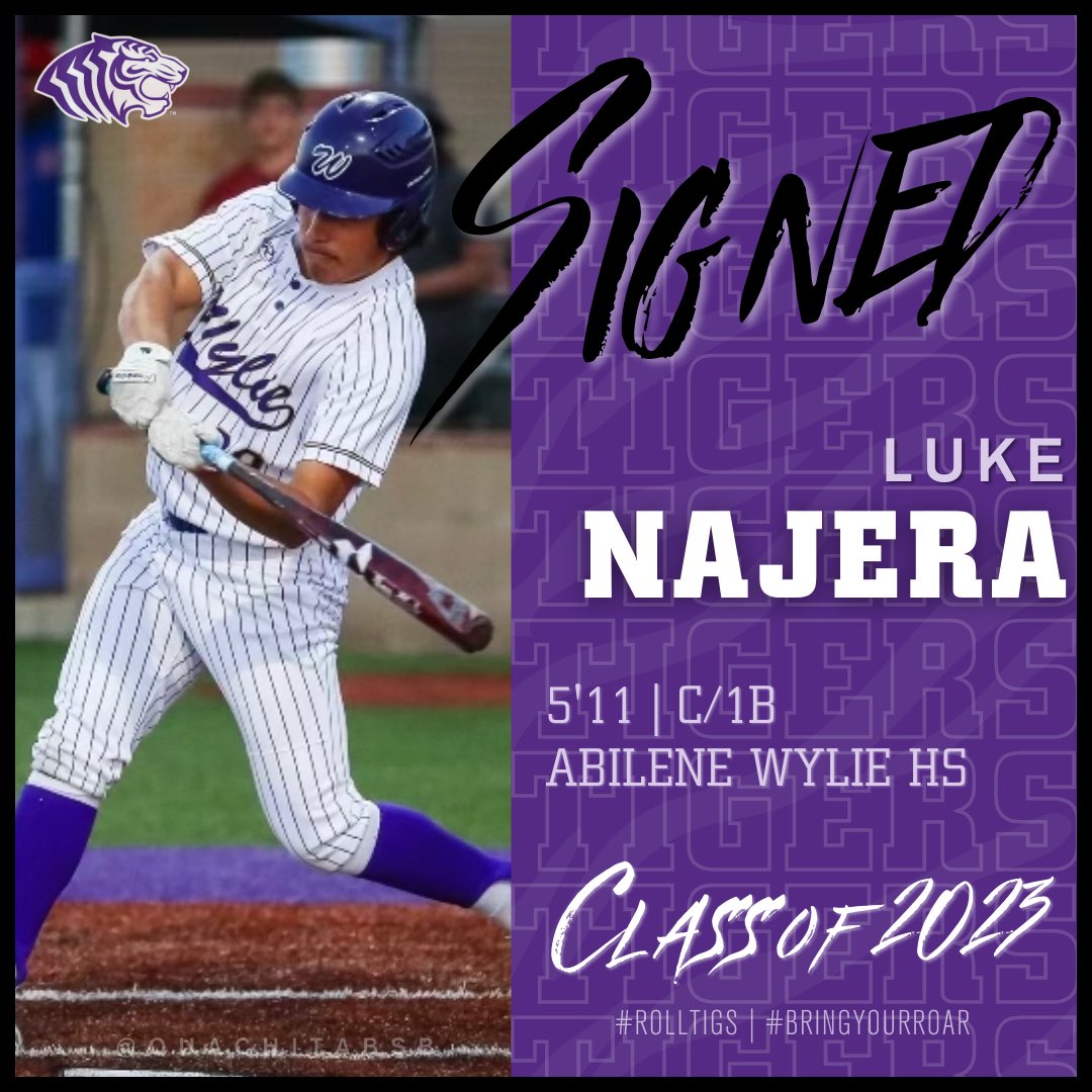 Excited to welcome Luke Najera to our Tiger family! 🐅 

<a href="/LukeNajera7/">Luke Najera</a> 
#RollTigs | #BringYourRoar