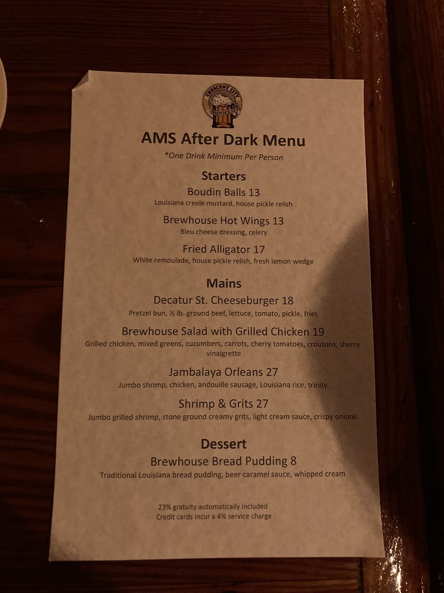 CUSTOM MENUS this year for <a href="/amsafterdark/">AMS After Dark</a>. This rules.

Get over here to the Crescent City Brewhouse in Decatur by 9:30!!