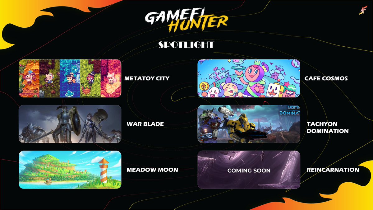 New projects has been added to the list.

Check em 👇
@MetaToyCity @WarBladeSeeds <a href="/MeadowMoon/">Meadow Moon (🏝)</a> <a href="/CafeCosmosHQ/">CafeCosmos</a> @TachyonDom <a href="/ReincarnatioNFT/">Reincarnation</a> 

Still early..?

#web3 #gamefi