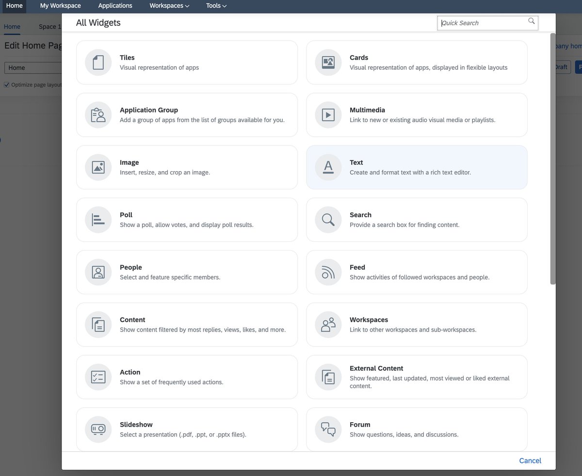 SAPCommunity's tweet photo. 💪 Undo, redo support now available in the #SAPWorkZone page builder!
The new SAP Work Zone Workpage implementation brings forth several key feature enhancements including this one.
💁 https://t.co/EiGGcS6HPH https://t.co/Y0ipN4Ng8C