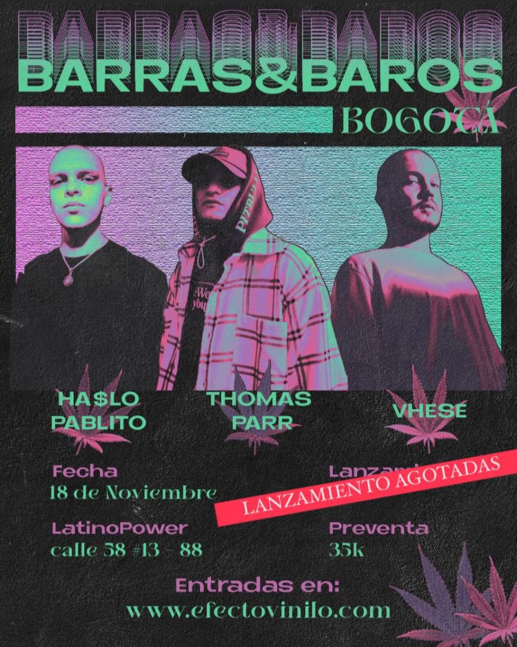 Latino_Power's tweet photo. Próximo viernes 18 de noviembre en vivo #BarrasYBaros con @hazlopablito #thomasparr y @VHESE_ 🎤🎛️
🎟️ Preventa https://t.co/jRZfypLxuh
🎫 Boletas físicas @pitbullying_clothing (Carrera 72b #5b-93)
📀Organiza: #efectovinilo
📍 Cll 58 # 13-88 Chapinero
#barrasybaros #latinopower https://t.co/J02Nt9m6Ws