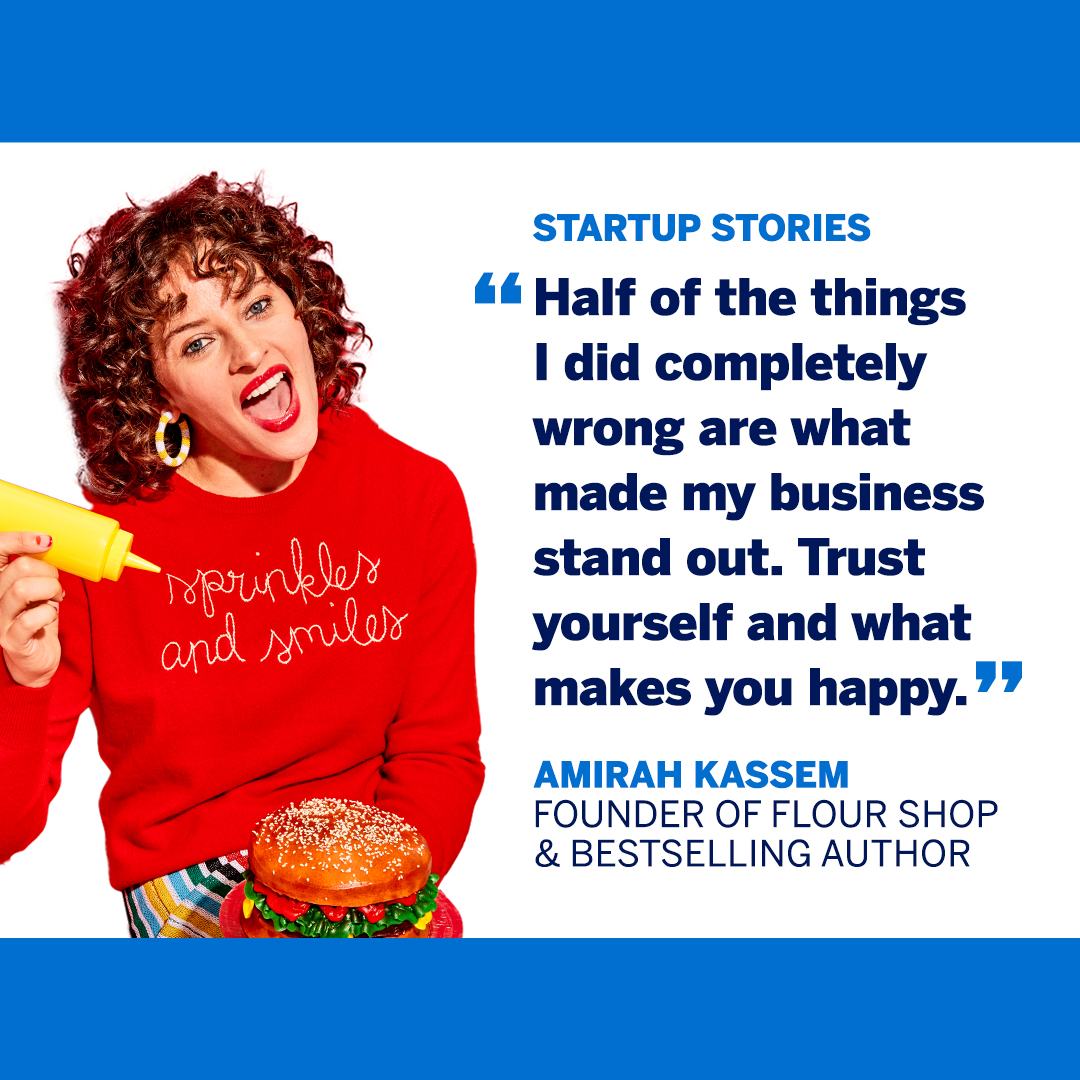 Never fear making a mistake. Hear more tips on embracing imperfection from Amirah Kassem, founder of @FlourShop and bestselling author: go.amex/ddQdXg #AmexBusiness