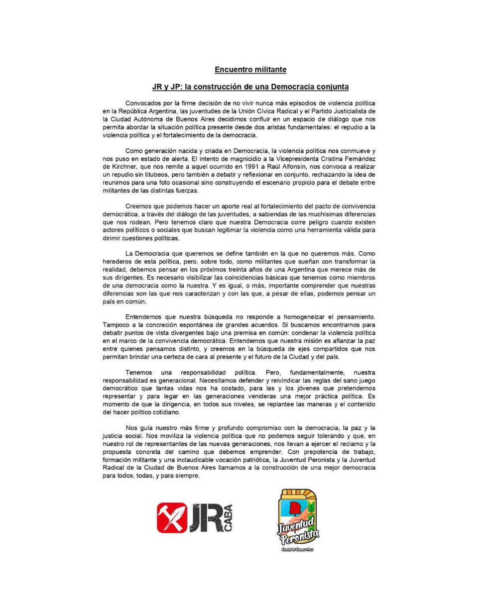 Jp_caba's tweet photo. Les compartimos el comunicado que consensuamos tras el encuentro: https://t.co/jmXtAIwjgP