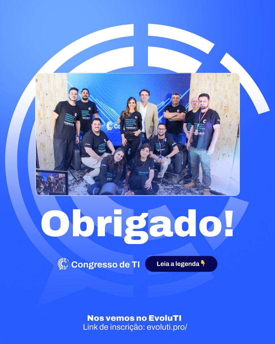 CongressodeTI's tweet photo. A 9ª edição do #CongressodeTI vai deixar saudades!

https://t.co/3NBKuxJERh

Inscreva-se em 👇
https://t.co/Z5WGJv2zJI https://t.co/SE5bEAkO9A