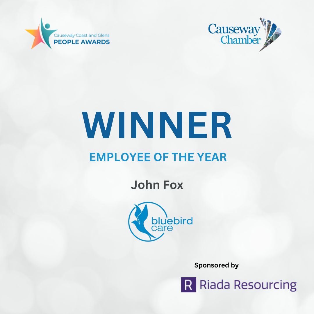 Causeway Chamber (@causewaychamber) on Twitter photo In one of the most hotly contested awards of the evening, we have our employee of the year!
A huge congratulations to John Fox of BlueBird Care!
bluebirdcare.co.uk
This award has been sponsored by <a href="/RiadaRecruit/">Riada Resourcing</a>.
#CausewayPeopleAwards22 #NorthernIreland #OurPeople In one of the most hotly contested awards of the evening, we have our employee of the year!
A huge congratulations to John Fox of BlueBird Care!
bluebirdcare.co.uk
This award has been sponsored by <a href="/RiadaRecruit/">Riada Resourcing</a>.
#CausewayPeopleAwards22 #NorthernIreland #OurPeople