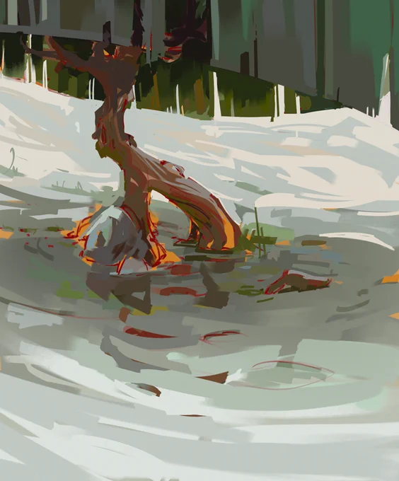 I made a messy sketch today. 