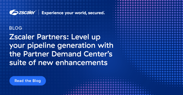 Zscaler partners, maximize your marketing efforts with the Partner Demand Center's new campaigns, event kits, concierge, and agency services. Check out our blog for the full list of Q2 updates: zscaler.com/blogs/product-… bit.ly/3UJJWlU