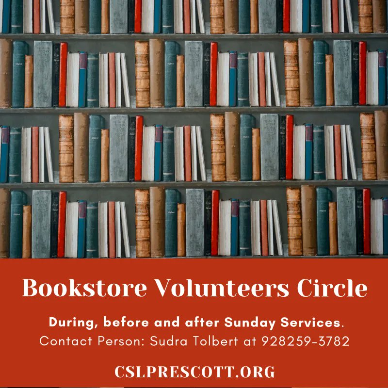 CSLPrescott's tweet photo. This circle provides manning for our Power of The Word bookstore during, before and after Sunday Services. Does this circle interest you? https://t.co/QukMVPqrCh

Contact Person is Sudra Tolbert at 928259-3782 or email at sangasister@gmail.com https://t.co/huQYgU3Kce