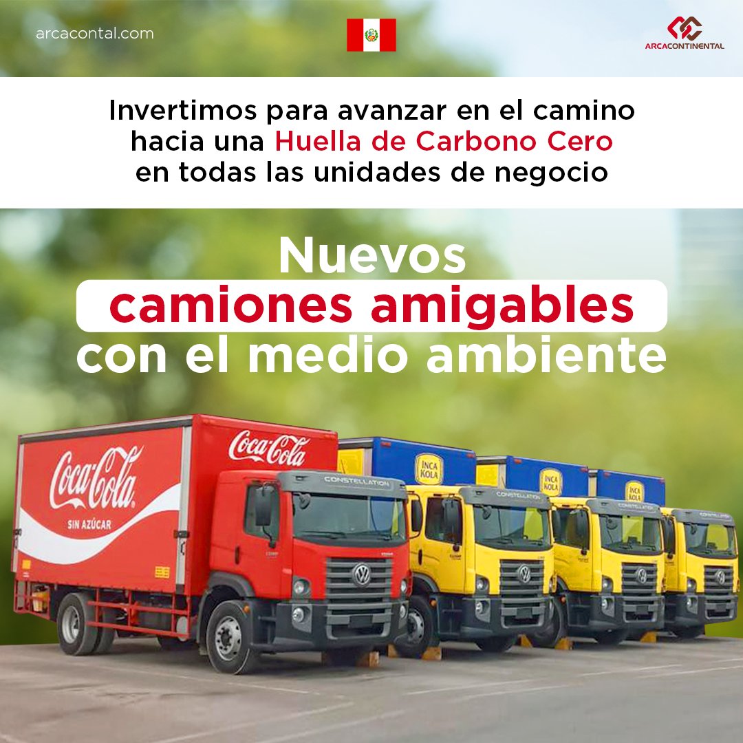 arcacontal's tweet photo. Con @acl_peru en #Perú invertimos en nuevas unidades amigables con el medio ambiente, para avanzar en el camino hacia una huella de carbono cero.
#PlanetaAC https://t.co/uVz1Y3OIQZ