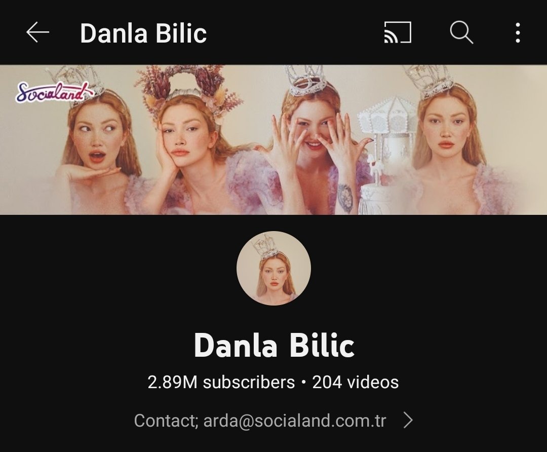 Danla Bilic'in youtube kanalı 6 yaşında 🎂 6 yılda toplamda 500 milyon izlenmeyi geçmiş 💫