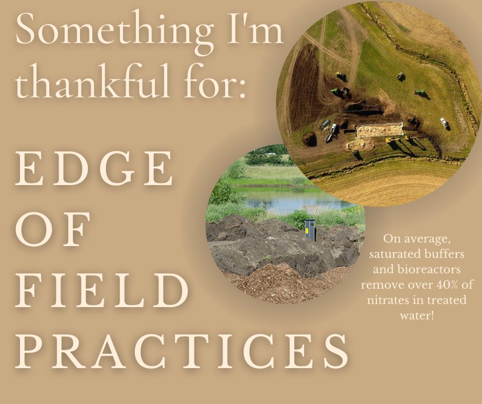 Another Thursday closer to Thanksgiving, another conservation highlight!

EOF practices are innovative ways to treat tile drained water.  Often times, EOF practices required little to no land to be taken out of production- that's something to be thankful for!
