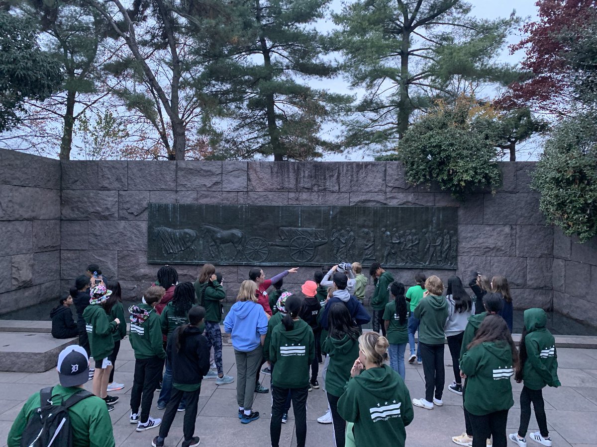 Mr_Beltran_NMS's tweet photo. Bus 2 touring the FDR Memorial #NoviDC22 @CoachSinawi @bobbiemurph https://t.co/zqczhi5kXF