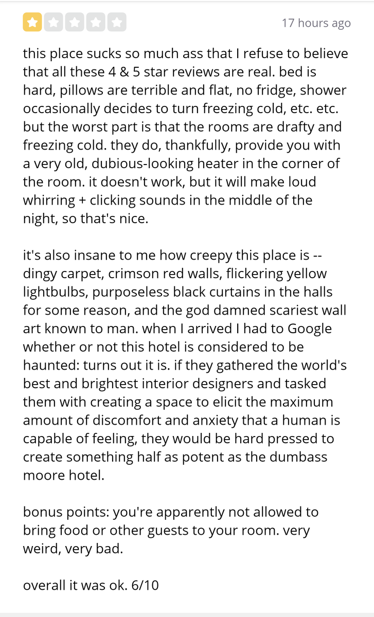 colewburke's tweet photo. i have launched my career as a yelp hotel reviewer https://t.co/W7tGP1OBVH