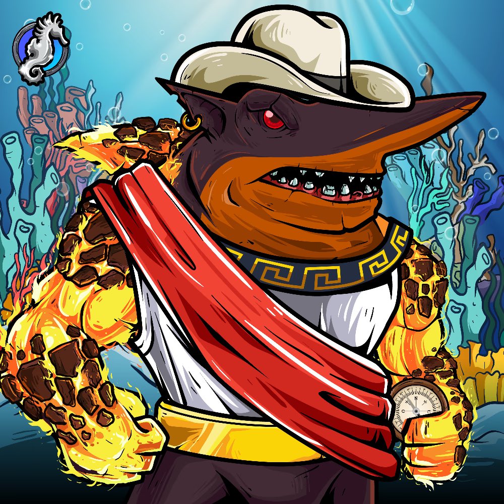 Picked up this mean guy off the floor <a href="/SaltySharksNFT/">old handle of Salty Sharks</a> #sharks #fins