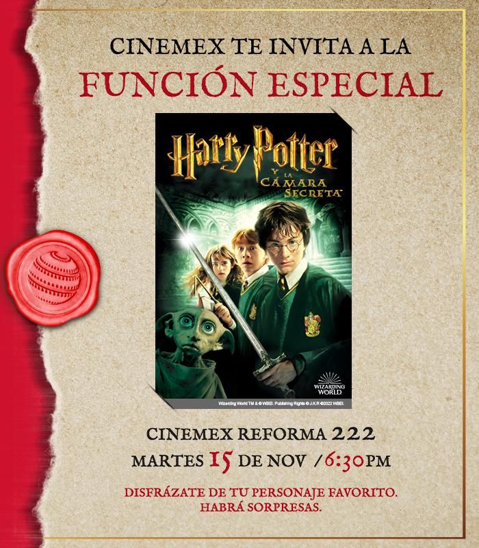 cinevinil's tweet photo. Queremos que nos acompañen en una función especial de #Harrypotterylacamarasecreta. Por eso nuestros amigos de @Cinemex nos mandaron pases DOBLES.

RT para soltar la dinámica para que se los ganen. https://t.co/ERo0p7ncuw
