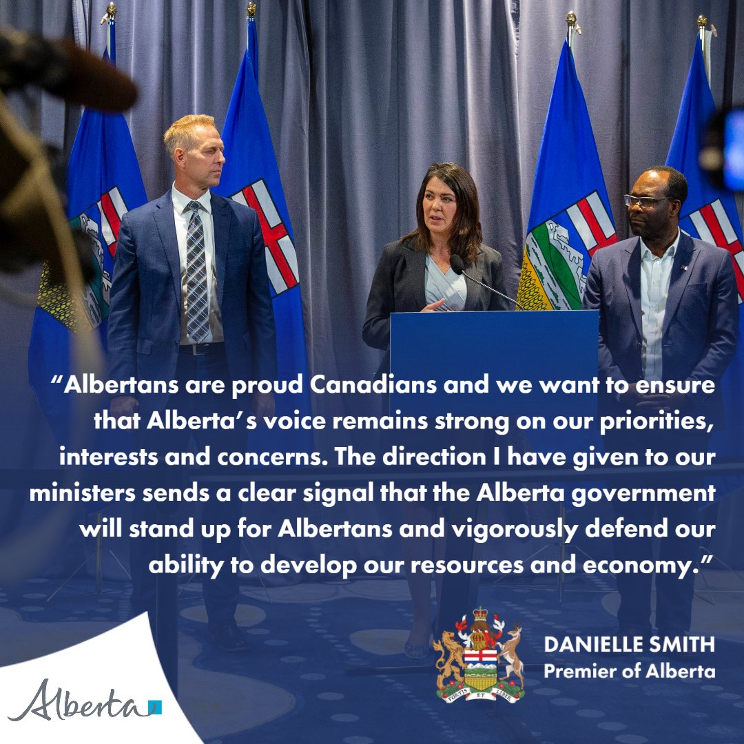 Today, our government took a step forward to stand up and defend Alberta's interests against hostile federal government legislation and policies.

Full release: bit.ly/3UQj4Rj
#cdnpoli #abpoli #ableg