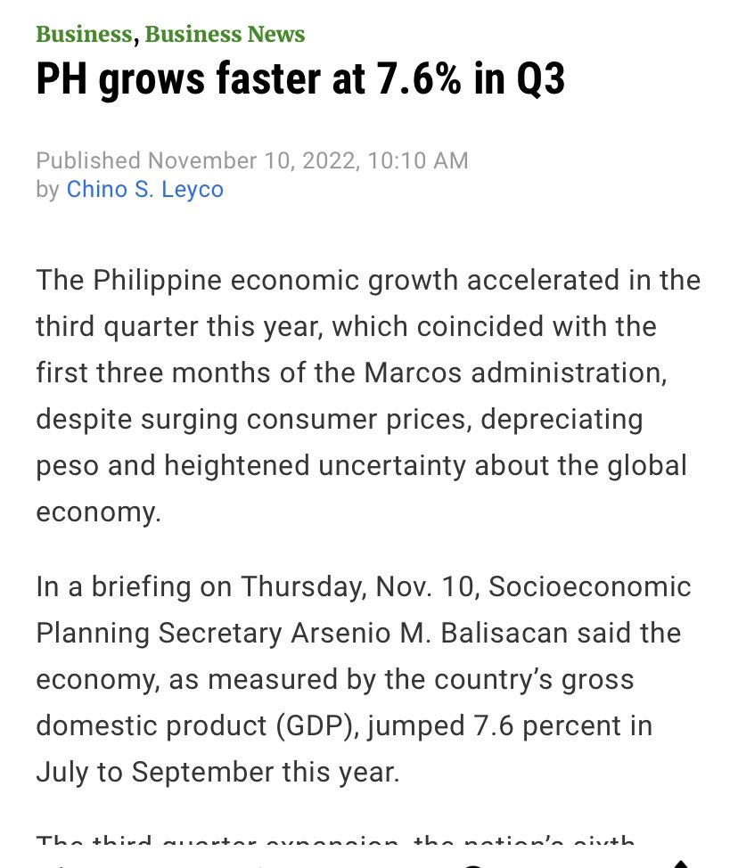Good news amidst the global crisis! #PHeconomy