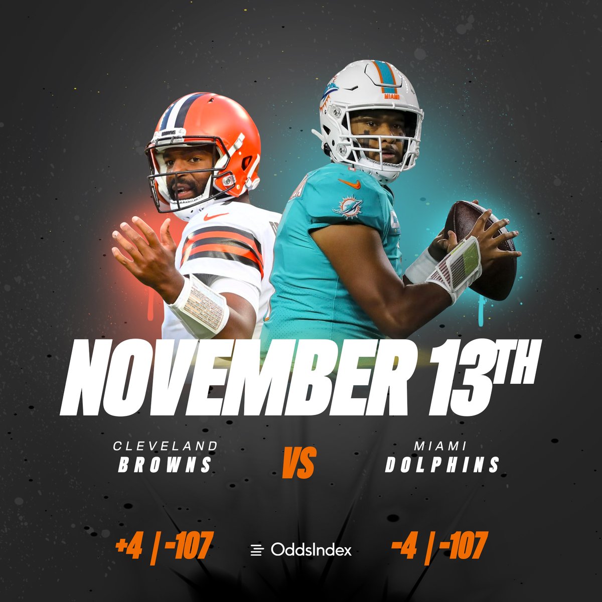 Get the ball in your court for the <a href="/Browns/">Cleveland Browns</a> vs. <a href="/MiamiDolphins/">Miami Dolphins</a> game! 🏈 Check out the best odds here 👉ecs.page.link/WkWX1 #SportsBetting #NFL