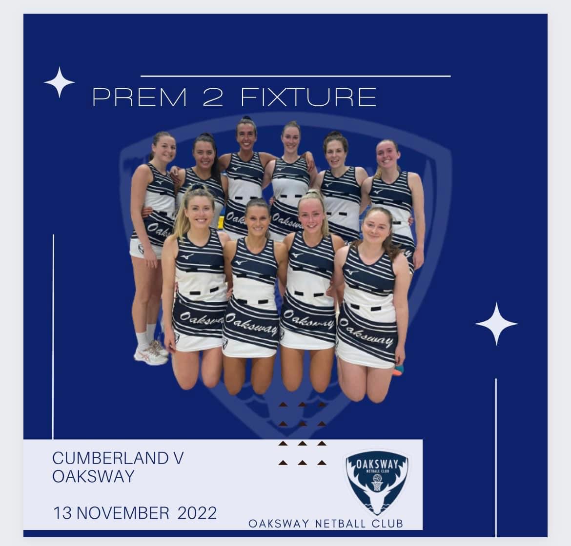 OakswayNetball's tweet photo. This weekend our prem squad take on Cumberland - Away
👏🏼💫
#motoway miles! 💙🙌 https://t.co/d8DgQy9cqS