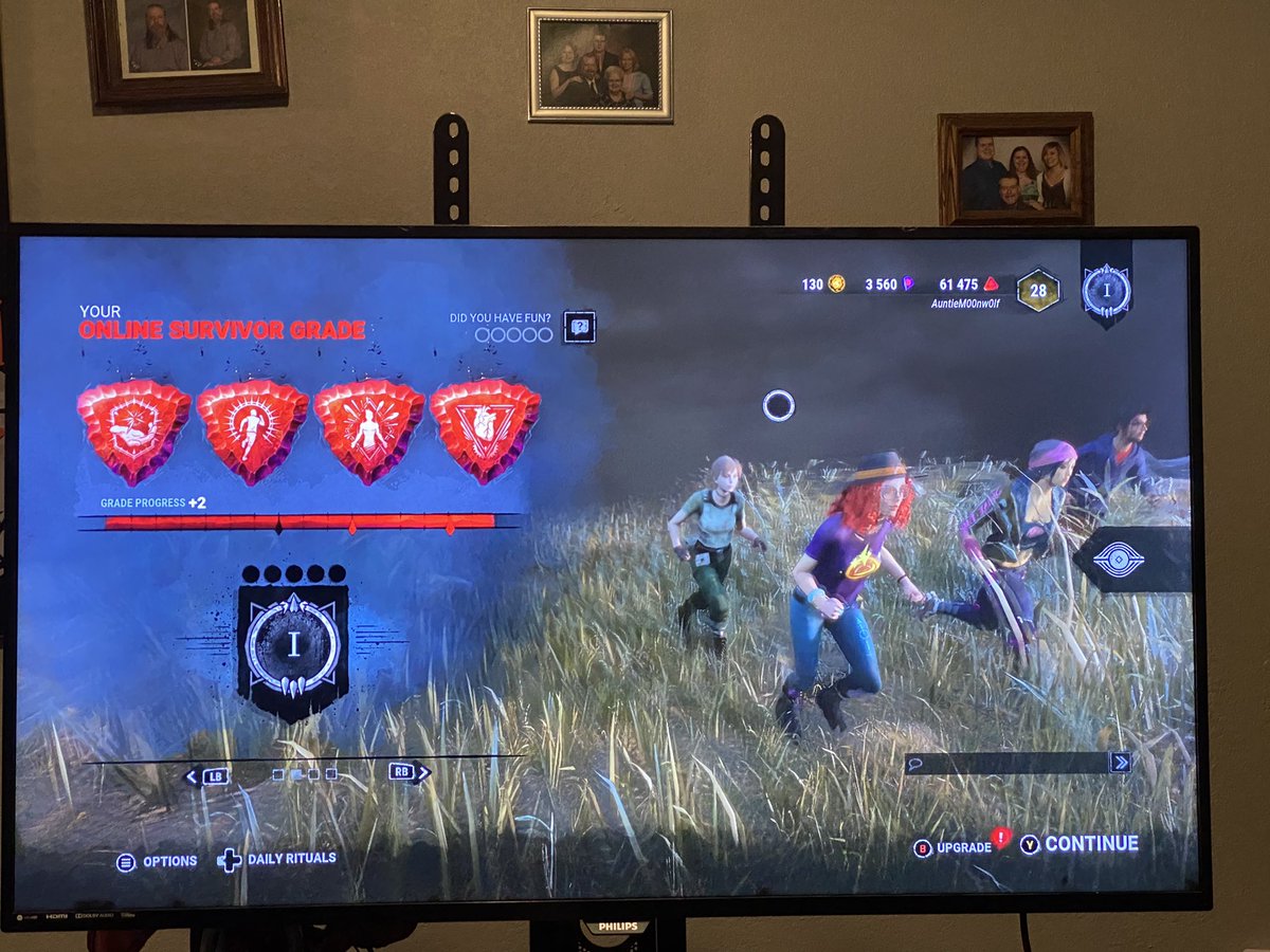 SpadeofAcesHG's tweet photo. I have been playing @DeadByBHVR for a few years now, and this is the FIRST time I have ever, and I mean EVER, gotten all for iridescent in one match! @VorpalGG, @MamaMoonwolfVGG Ya proud of ya girl? Cuz, well, I am! πβ€οΈ #MoonwolfGaming https://t.co/nM6DPML1t7