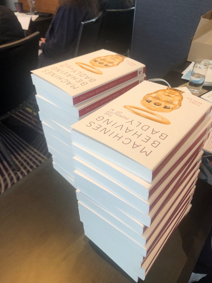 TobyWalsh's tweet photo. Excited to sign and give away two dozen copies of my book, Machines Behaving Badly @BlackIncBooks @unsw_ai #AI https://t.co/QCdHxsm1pT