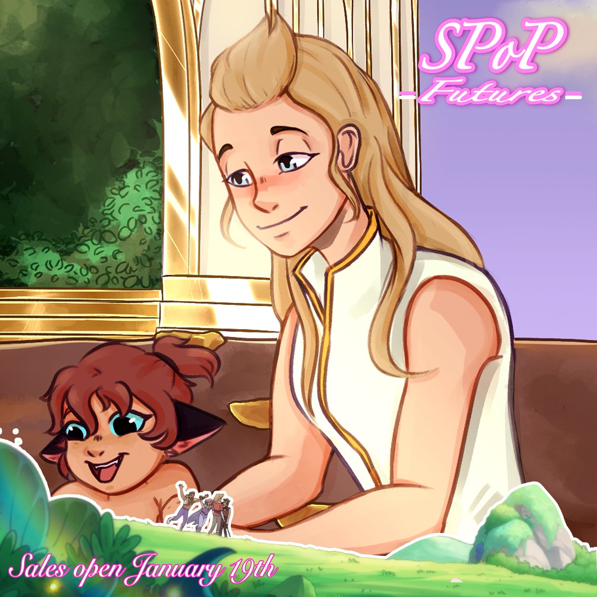 aaand here's the preview of my piece for the @SpopFuturesZine! what do you think is happening here? 👀👀

#Shera #SheraandthePrincessesofPower #spop #sheraFinn #spopFinn